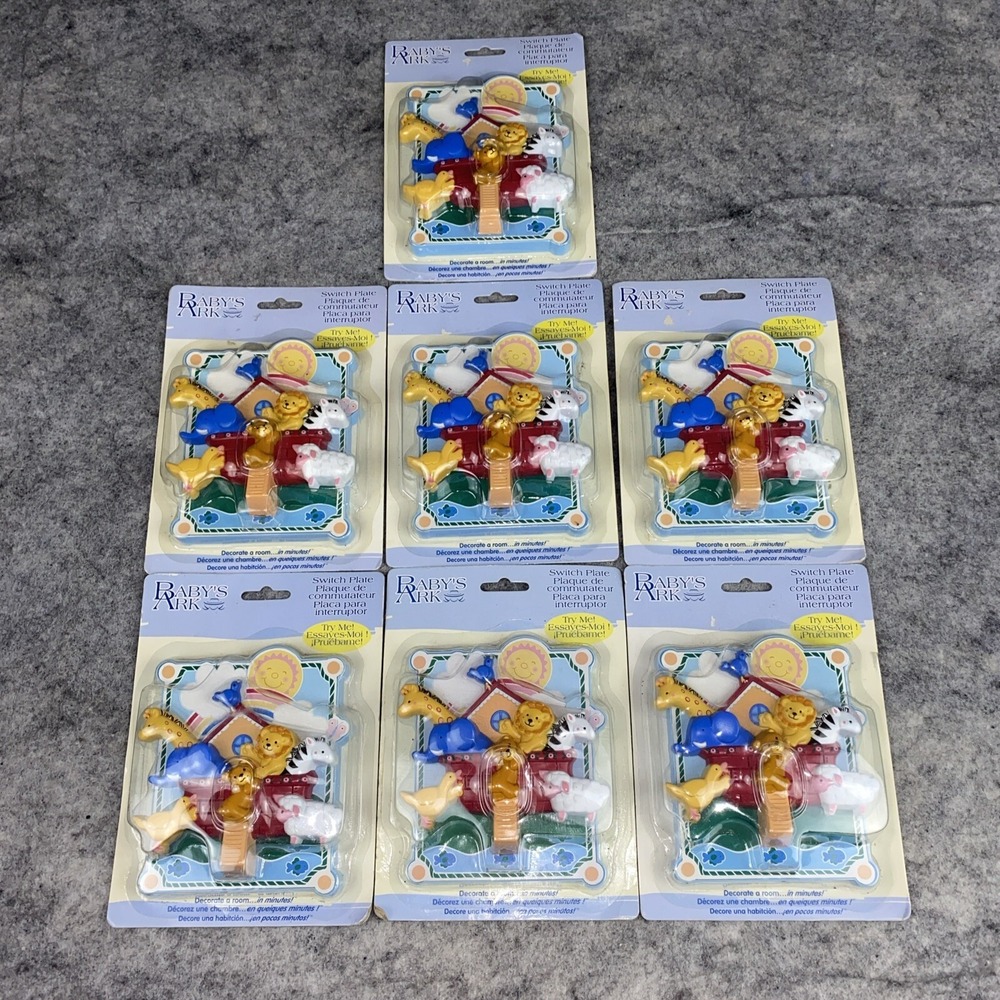 NEW Lot of 7 Noah's Ark 3D Light Switch Plate Cover Baby's Room‎ Church Nursery